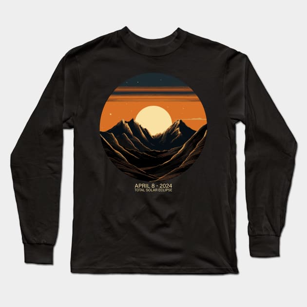 Celestial Dance 2024: North America's Solar Spectacle Long Sleeve T-Shirt by star trek fanart and more